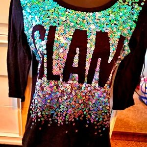 Justice sequin top